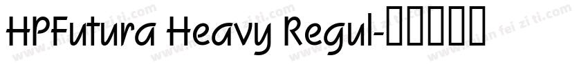 HPFutura Heavy Regul字体转换